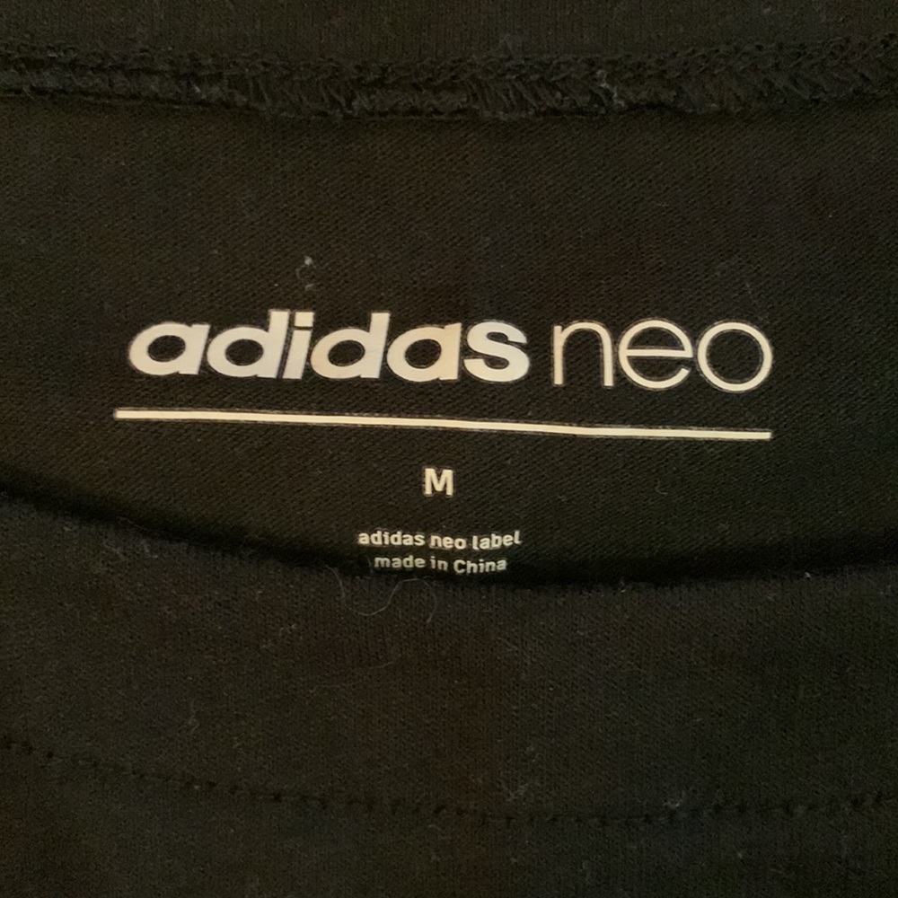 Adidas Neo x Llew Mejia Cropped Black Floral Top Size Medium - Picture 3 of 5